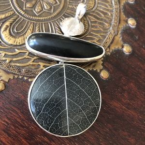 Silpada Sterling Silver Black Ebony Wood Pendant